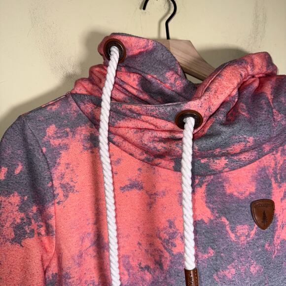 WANNAKOME pink acid wash oversized body hoodie L - Picture 5 of 7